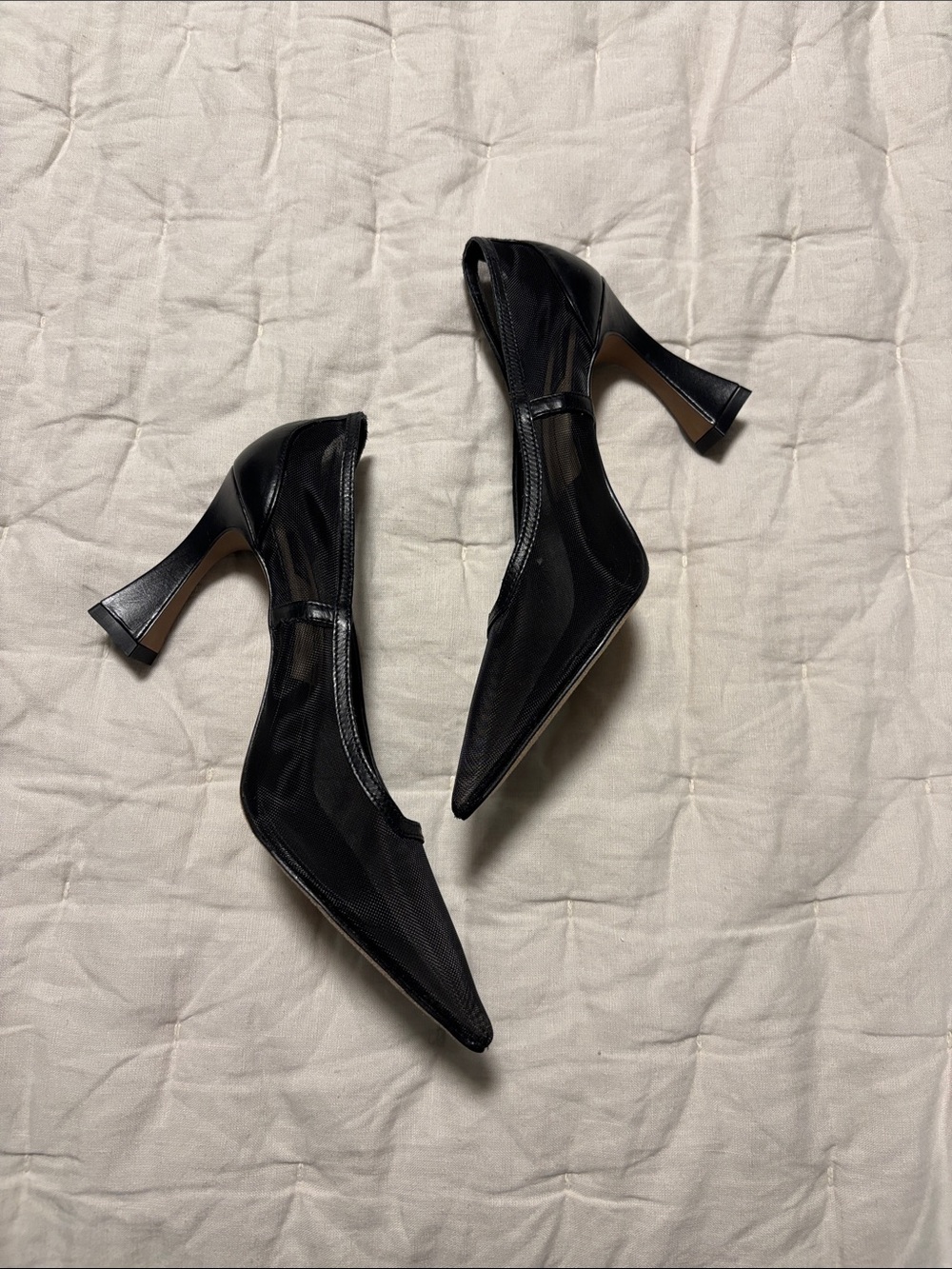 Dolce Vita Black Pointed Mesh Pointed Toe Pumps Size 7.5 NEW